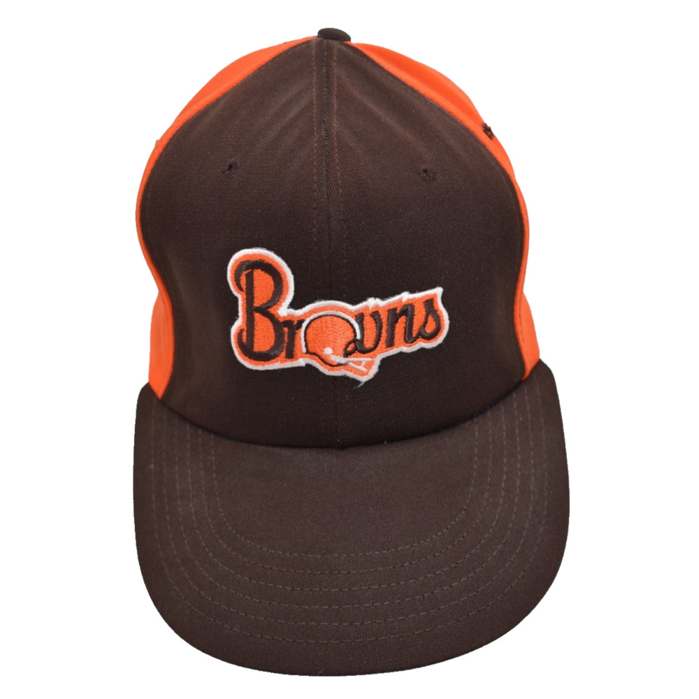 Vintage Cleveland Browns Snapback Hat Cap -- Adult Small / Medium -- Made in USA